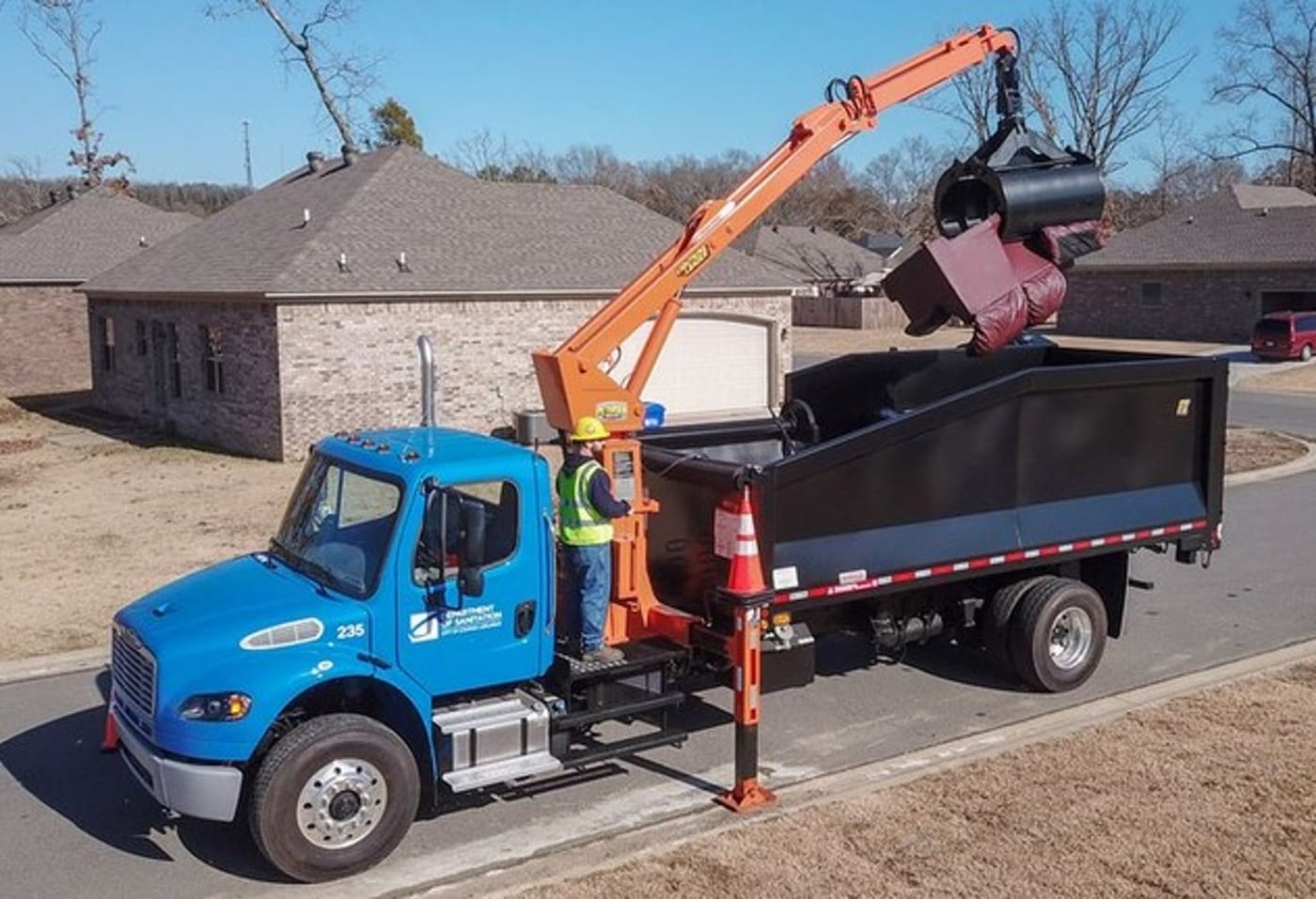 Choice Waste bulk removal truck loaded with bulk items