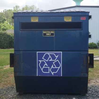 Front load cardboard recycling container