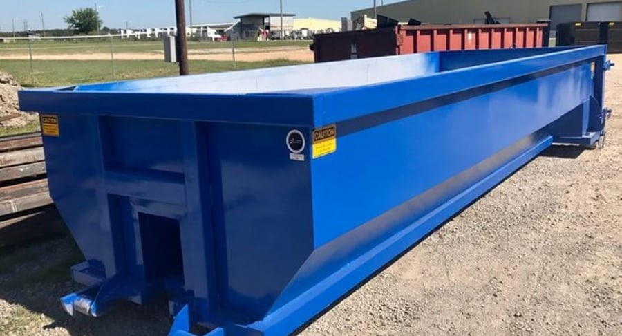 Open-top roll-off containers